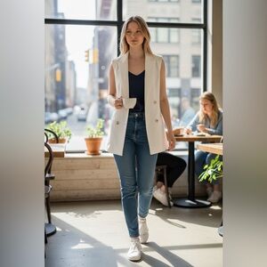 Missimo Cream Vest  NWT